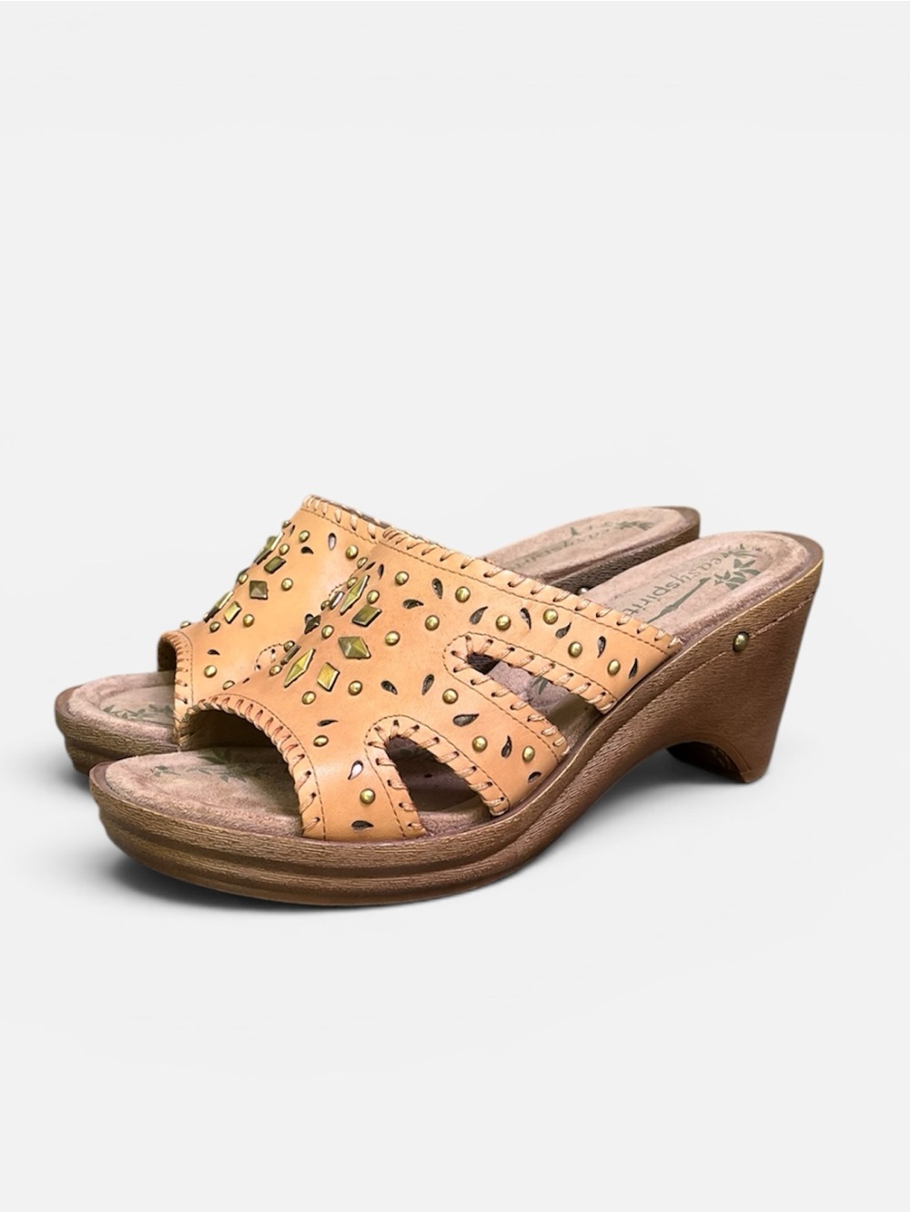 Easy Spirit "Melinka" Sudded Wedge Sandals Size 6 1/2W